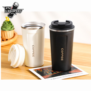 380/510ml Stainless Steel Leakproof Thermos Cup Travel Mug Coffee Cup  Vacuum Flask Creative Outdoor Cup