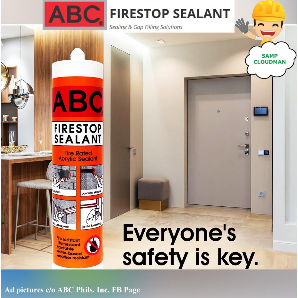 ABC Fire Stop Sealant, Acrylic Fire Rated Sealant 300ml Fire Proof