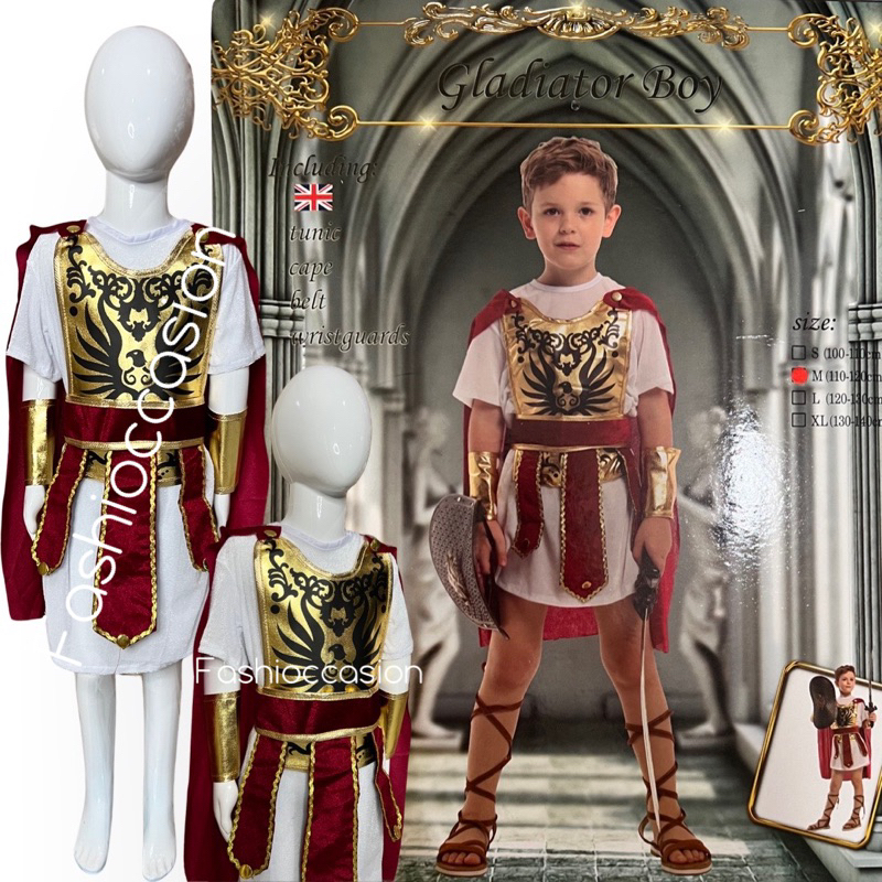 Gladiator costume boy best sale