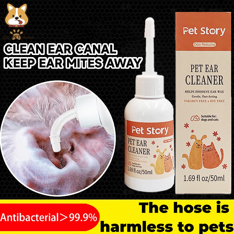 50Ml Dog Cat Ear Drops Mites Odor Removal Pet Dog Ear Cleaner Infection