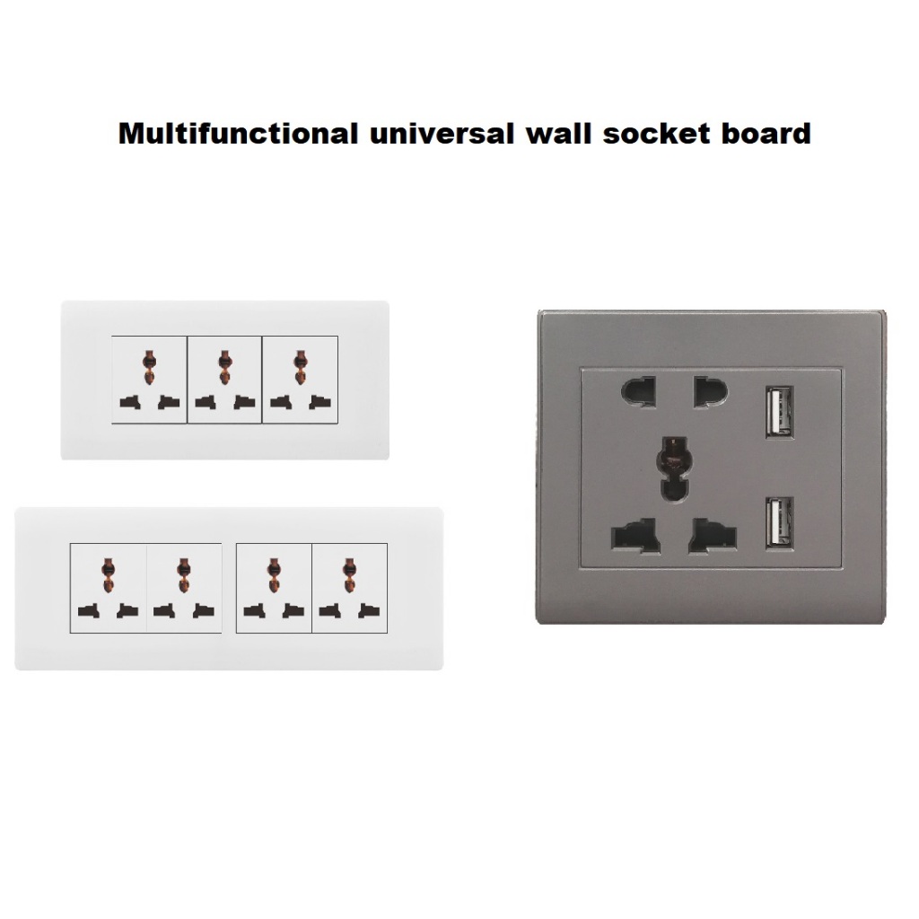 Multifunctional universal wall socket board 2.1A Dual USB Wall Charger ...