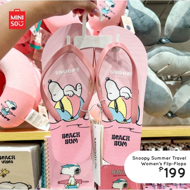 snoopy summer Travel Collection Women s Flip Flops Shopee