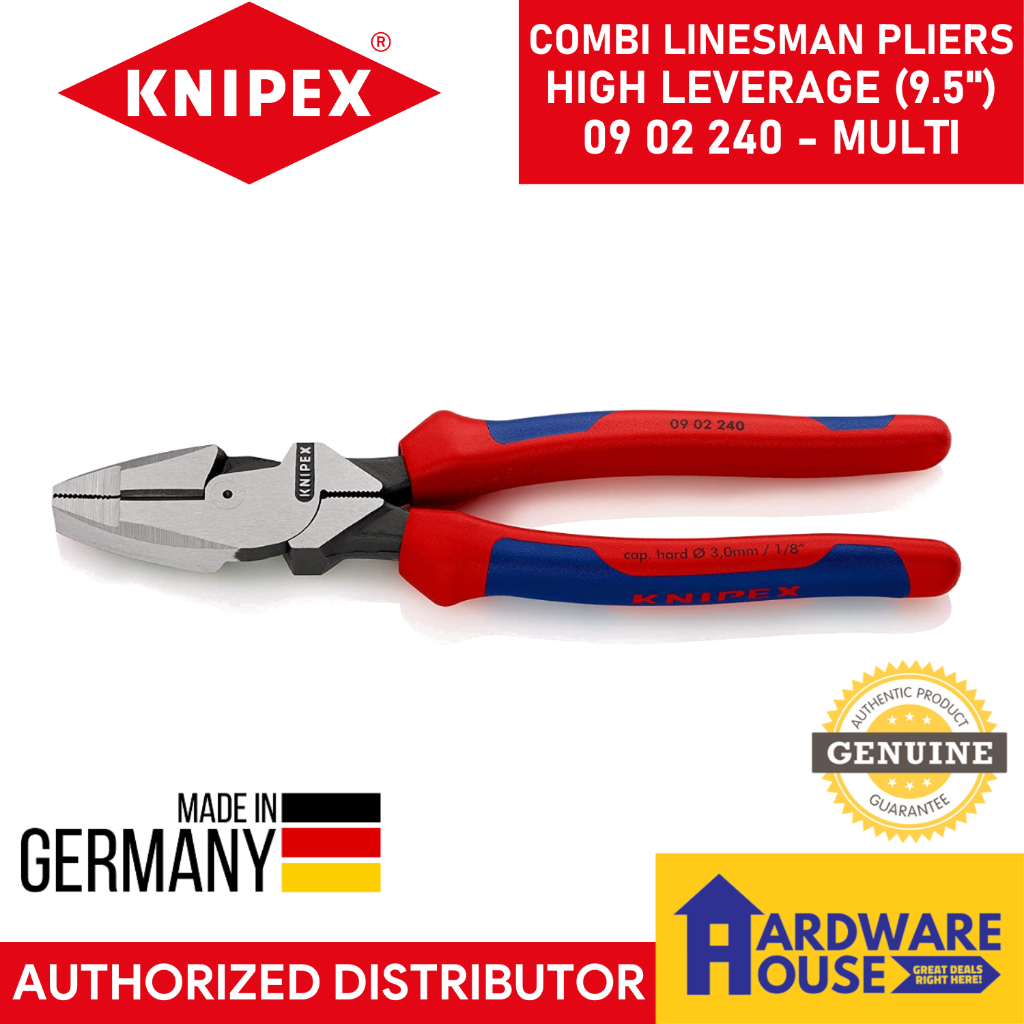 ORIGINAL KNIPEX Ultra Leverage Combi Pliers Linesman Klein Type ...