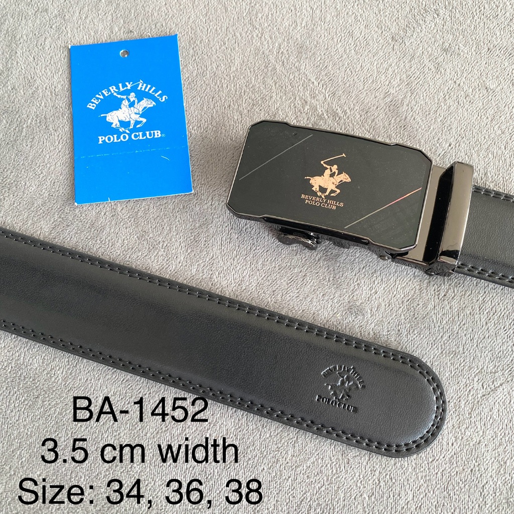 Beverly Hills Polo Club BA-1452 Men's Leather Belt Automatic Buckle 3.5 ...
