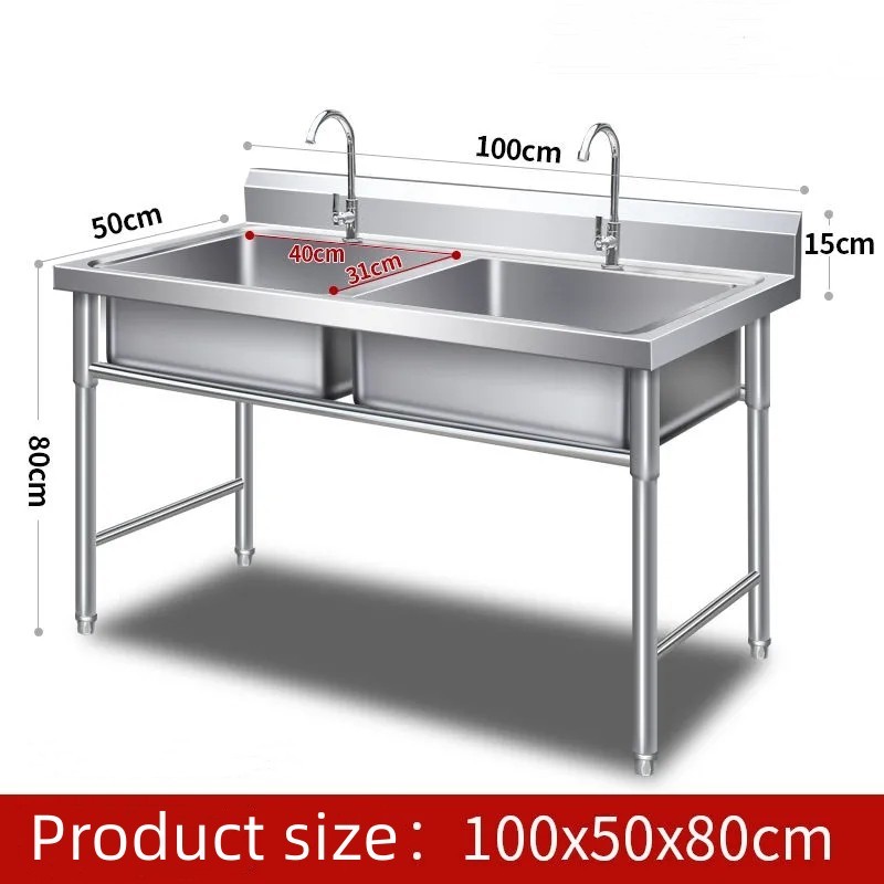 Portable kitchen single sink stainless steel sink hotel dining double