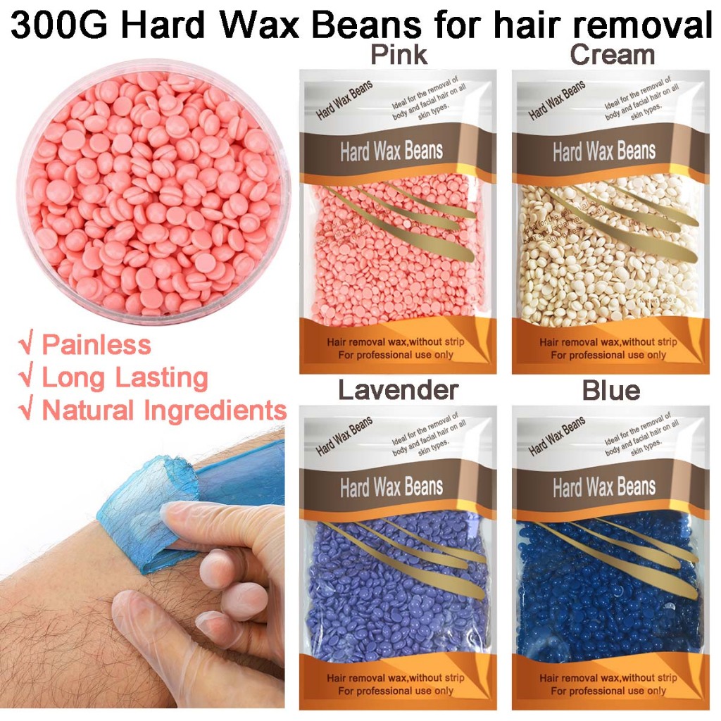 300g Hair Removal Hard Wax Beans Hot Wax Hair Removal Wax Beads Salon ...