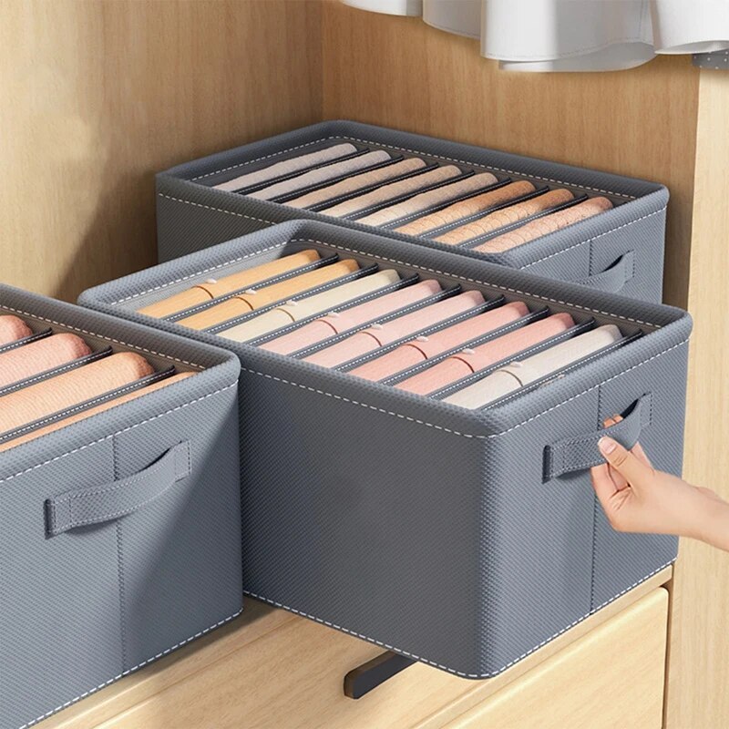 Wardrobe Organiser Cupboard Drawer Organiser Stackable Storage Box 