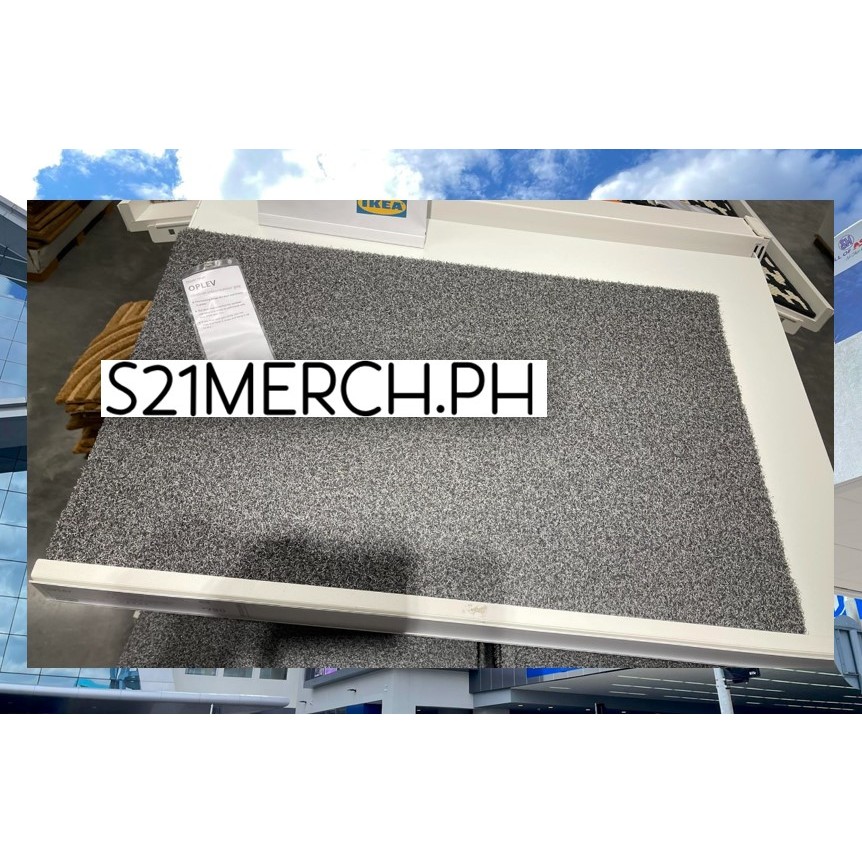S21 IKEA Genuine OPLEV Door mat, indoor/outdoor gray, 50x80 cm Shopee
