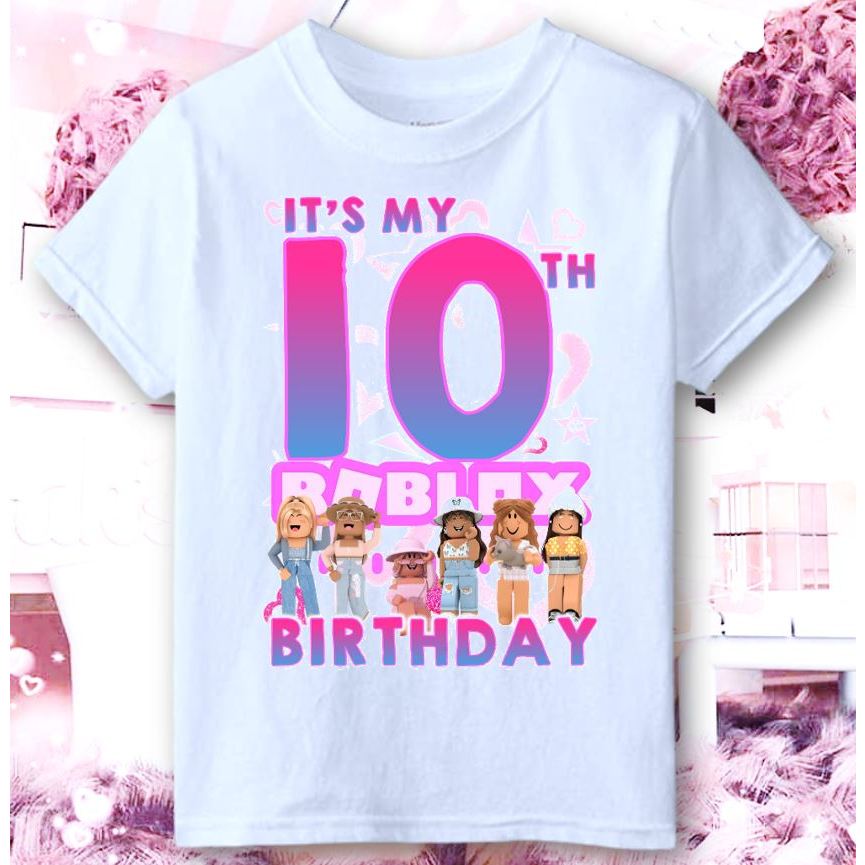 ROBLOX GIRL BIRTHDAy Shirt for KIDS Printed T-shirt 4MS anime