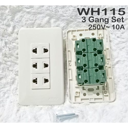ROYU Classic Series Universal Outlet Set 1 2 3 gang WH111 WH113 WH115 ...