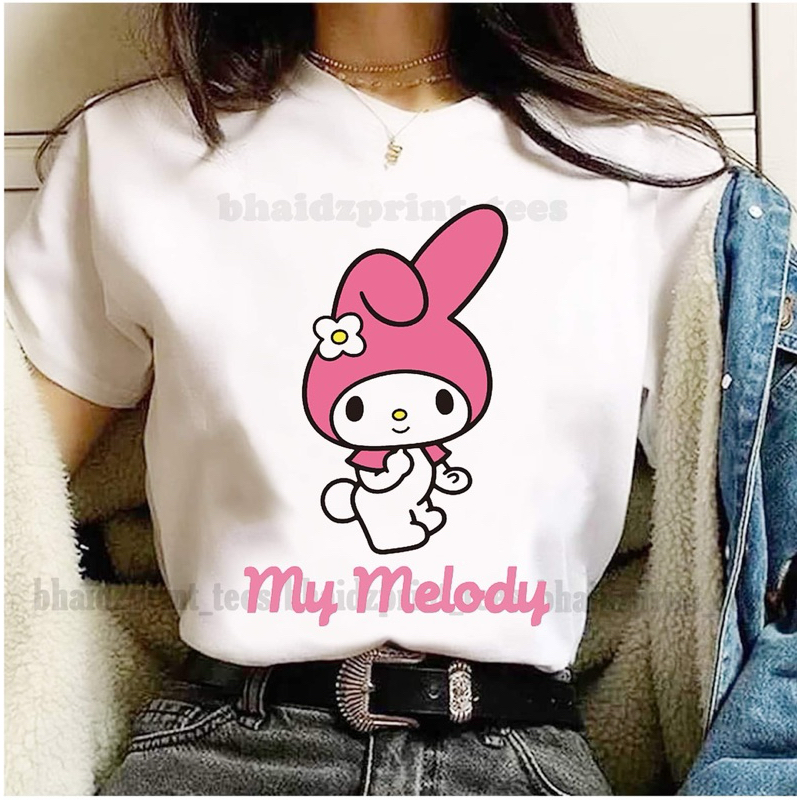 MY MELODY GRAPHIC TSHIRT FOR KID SIZE AND ADULT SIZE | Shopee Philippines