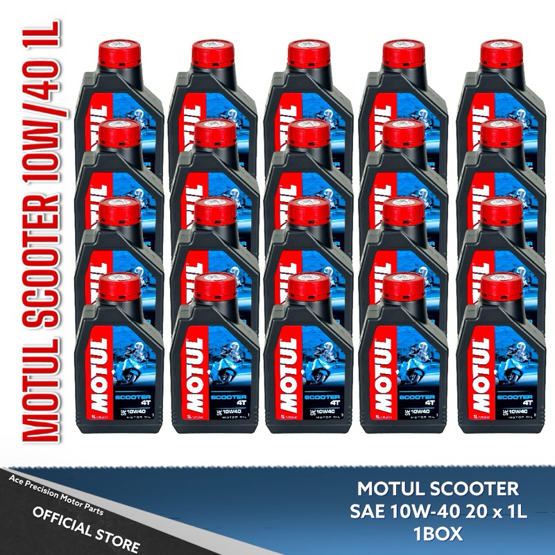 MOTUL SCOOTER 10W-40 1L x 20PCS (1BOX) MINERAL | Shopee Philippines