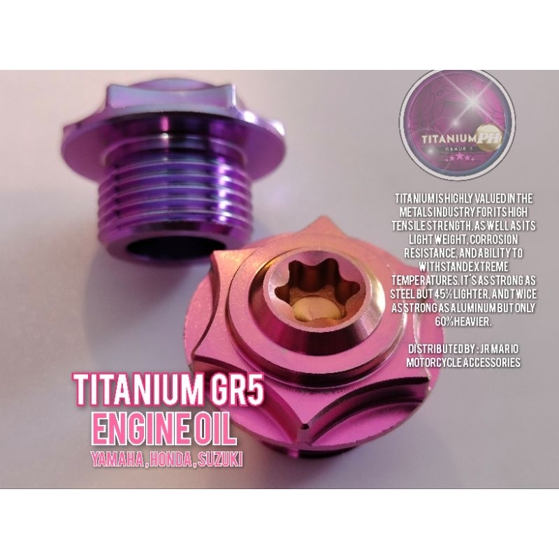 TITANIUM GR5 ENGINE OIL CAP 1PC Shopee Philippines