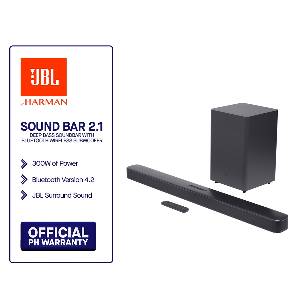 Jbl bar hot sale 2.1 dimensions