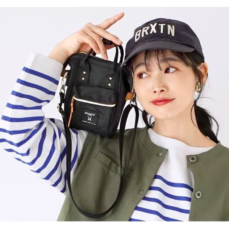 AUTHENTIC/ORIGINAL Anello Two Way Micro Shoulder Bag Black Shopee