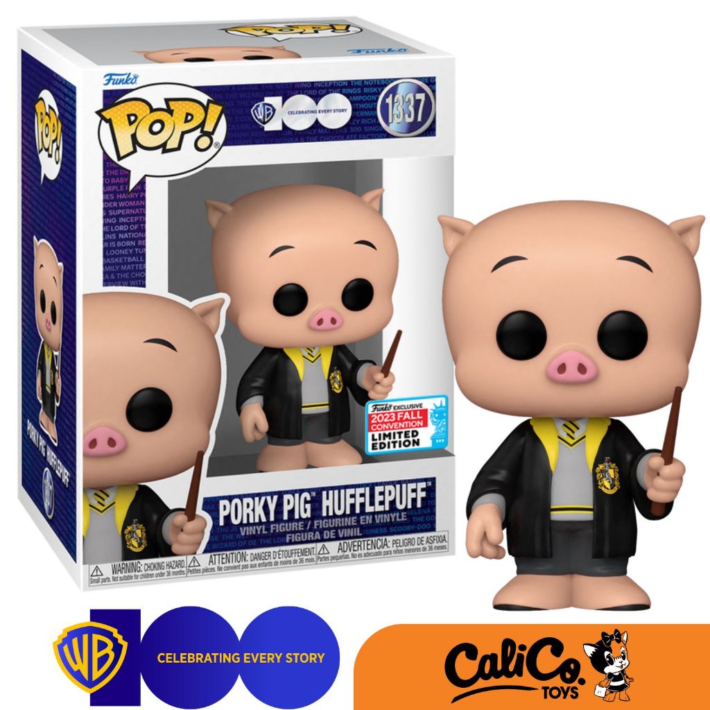 POP! Warner Bros 100 - Porky Pig Hufflepuff 1337 (Fall Convention 2023 ...