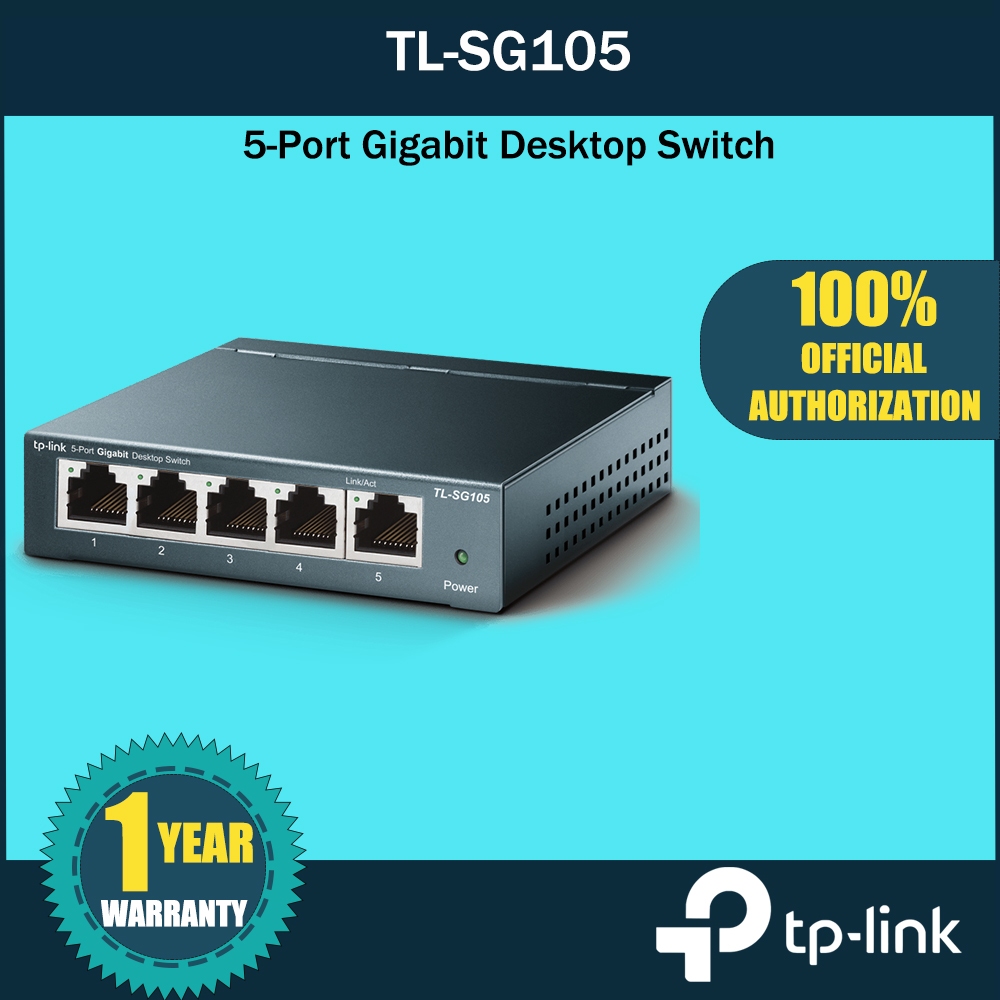 TPLink TLSG105, 5 Port Gigabit Desktop Switch Gigabit Unmanaged