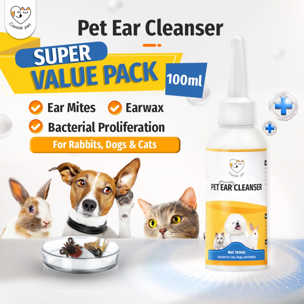 Cassiel Pet Ear Cleaner For Cleaning Earwax Remove Odor Sterilize For ...