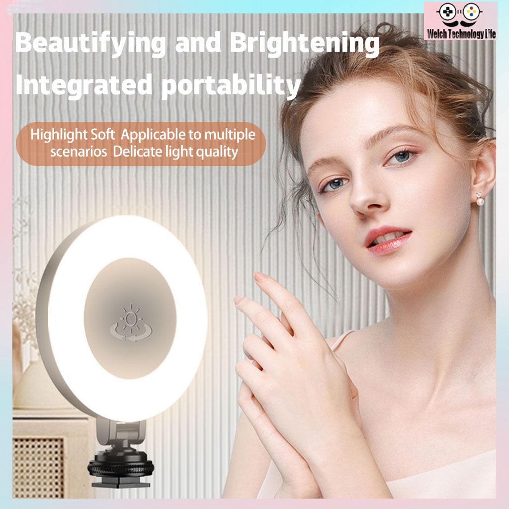 New】D07 360 Rotate LED Selfie Light Ring Light Round Flash LED