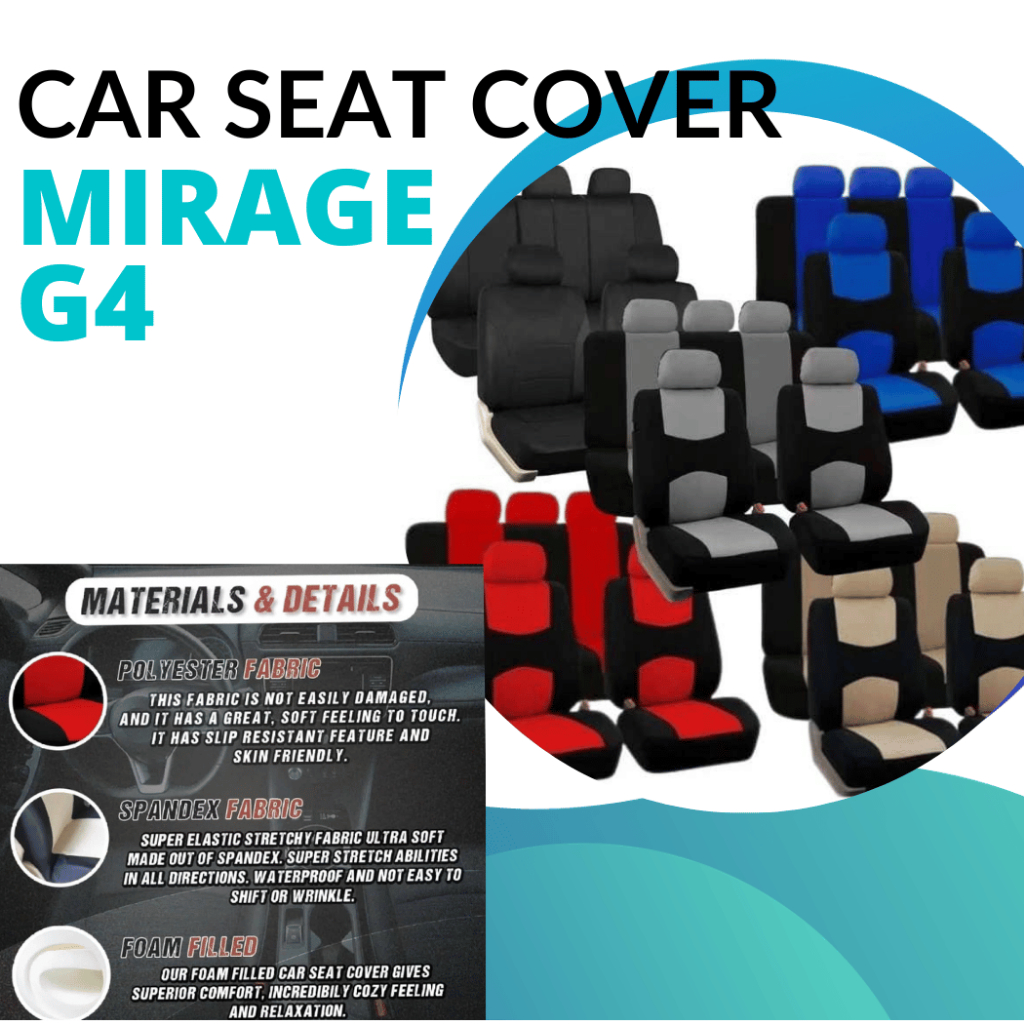 Mitsubishi Mirage G4 Car Seat Cover Set for 5 Seaters Shopee Philippines