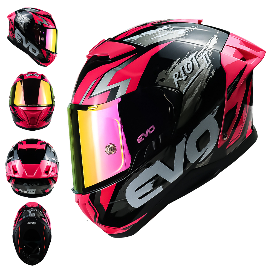 EVO XT-300 RIOT II (REVO LENS) DUAL VISOR FREE CLEAR LENS & ARMORY ...