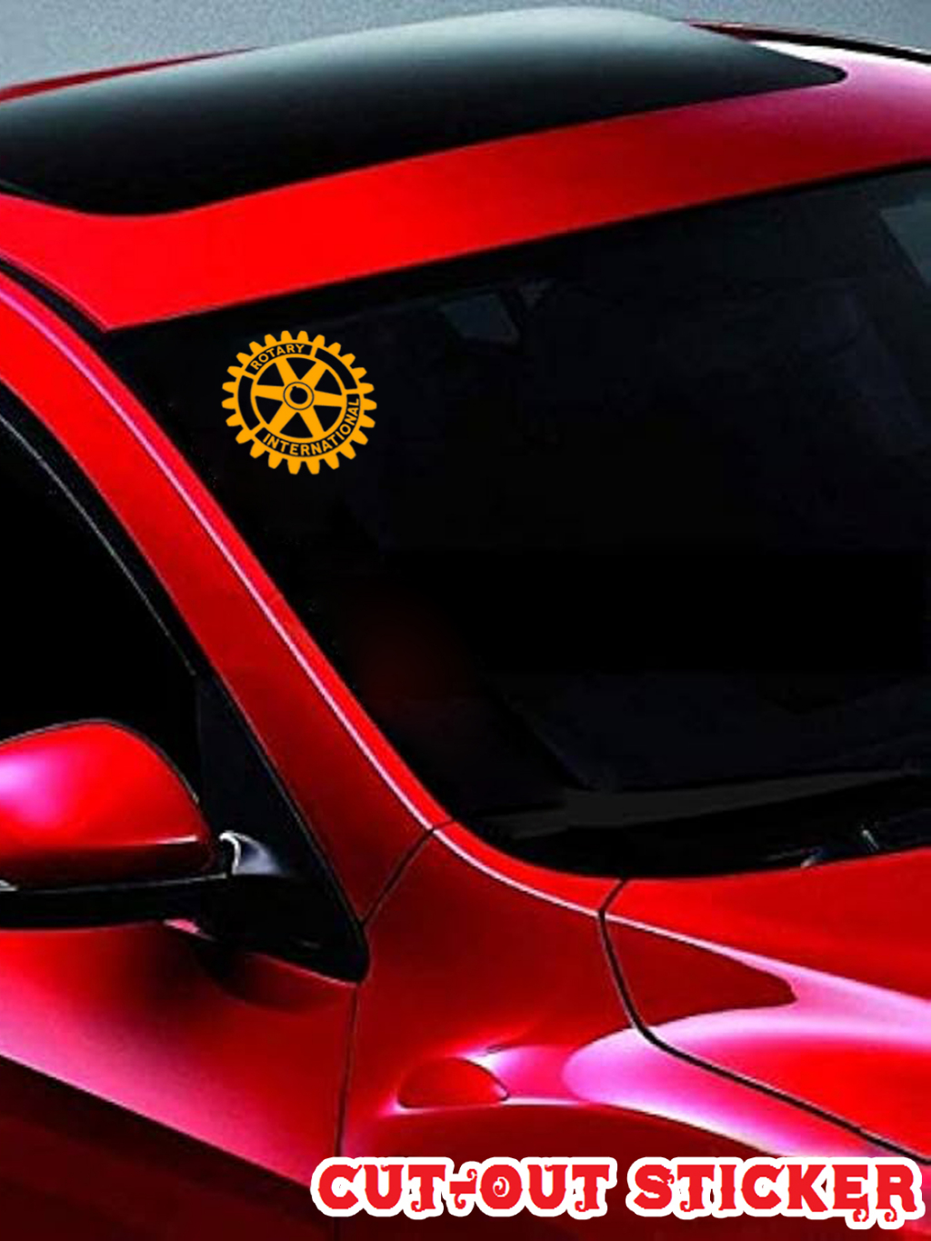 ROTARY CLUB LOGO 5 X 5 INCHES VINYL STICKER FOR CAR AND MOTORCYCLE ...