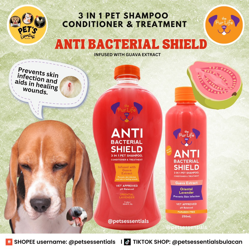 The Fur Life Co. Anti Bacterial Shield 3 in 1 Dog Shampoo