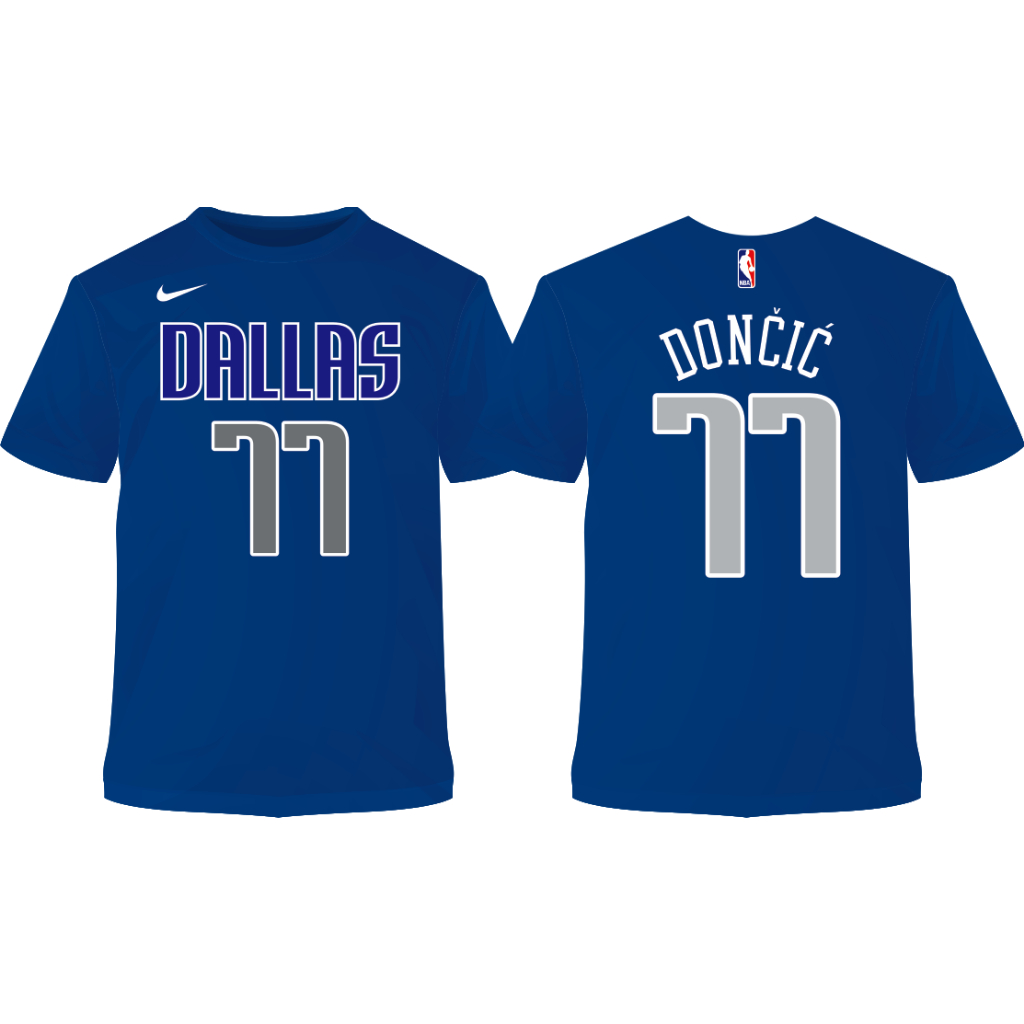 Dallas Mavericks Nba Luka Doncic #77 Mavs Jersey New T-shirt 