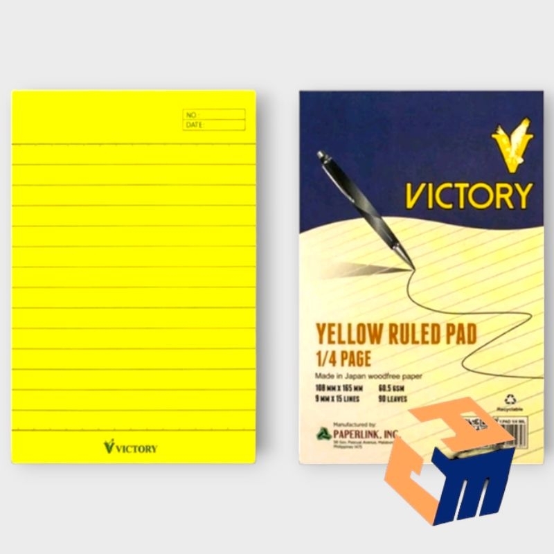 Victory Yellow Pad 1/4 Page | Shopee Philippines