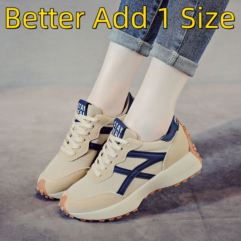 【Ready Stock】Women's Korean Running Shoes With Thick Soles And Casual