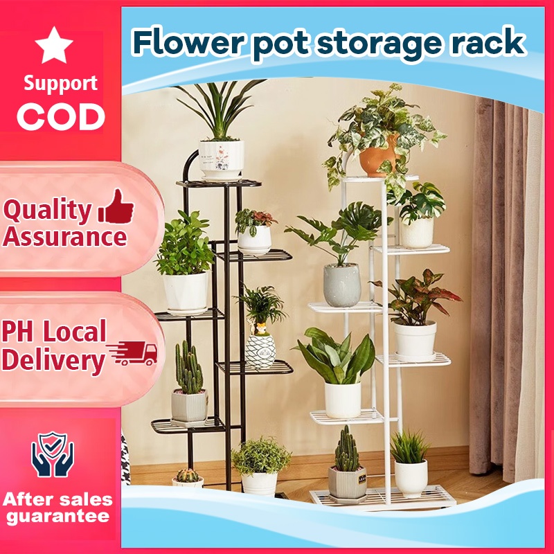 4/5/6 Layer Garden Display Rack Indoor Storage Plant Rack Outdoor ...