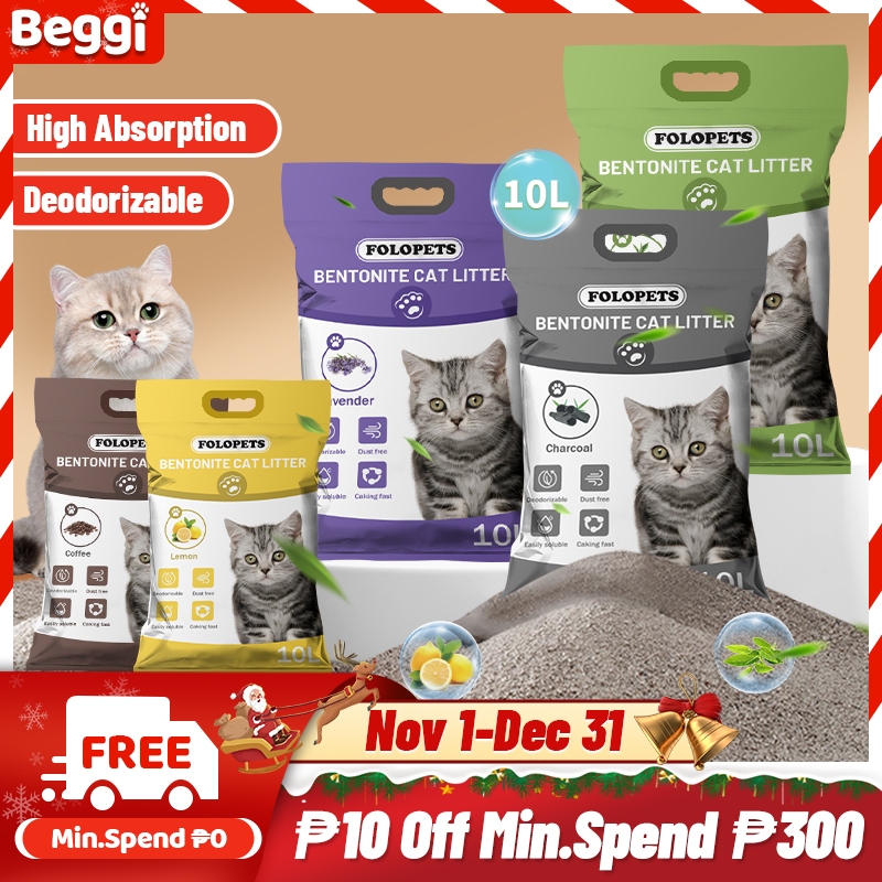 10L Bentonite Cat Litter Food GradeOdour Control clumping Highly Absorbent Mixed Cat Litter