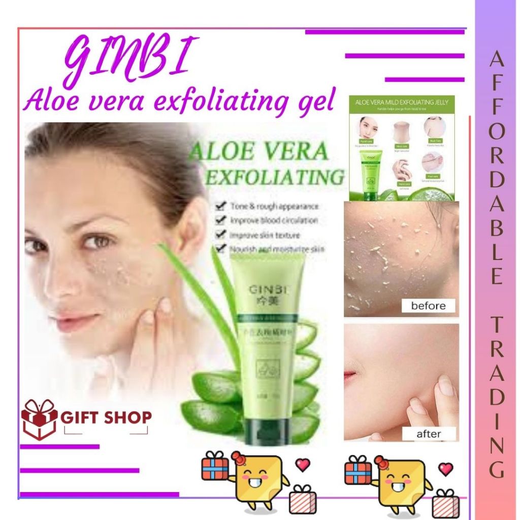 GINBI Aloe Vera Exfoliating Gel Glutathione With Aloe Vera