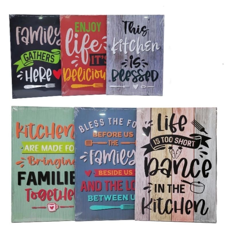 Wooden Quotes Wall Decors Food & Kitchen Series Kitchen Design Wooden ...