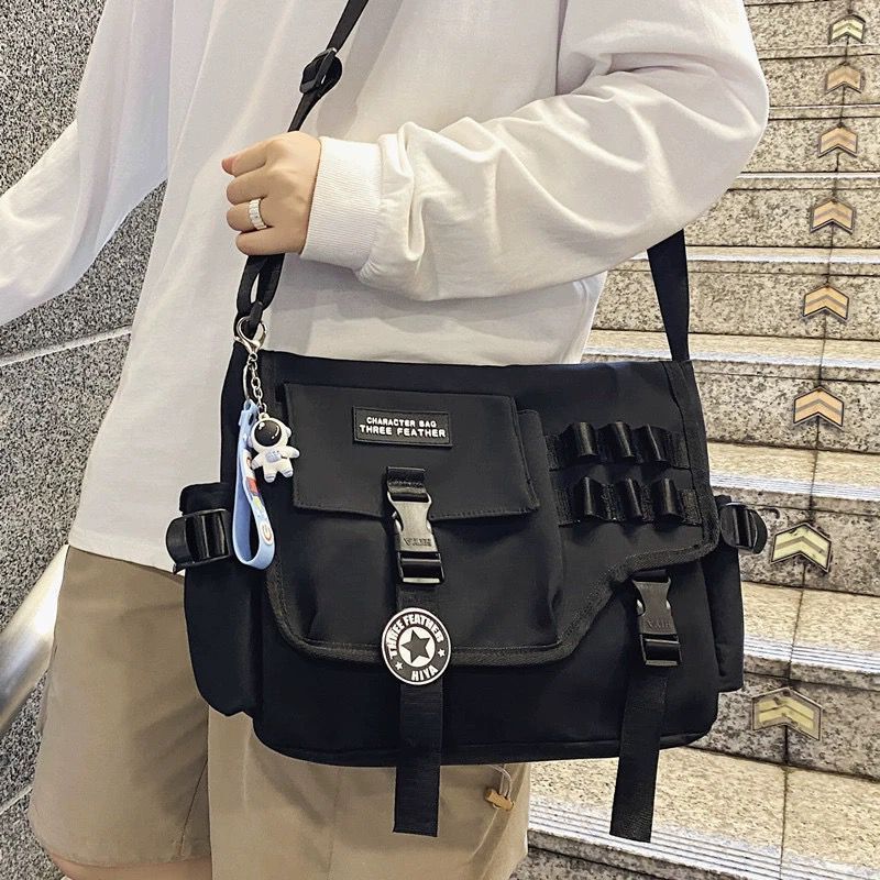 Men's messenger bag increases INS Japanese casual men's bag shoulder