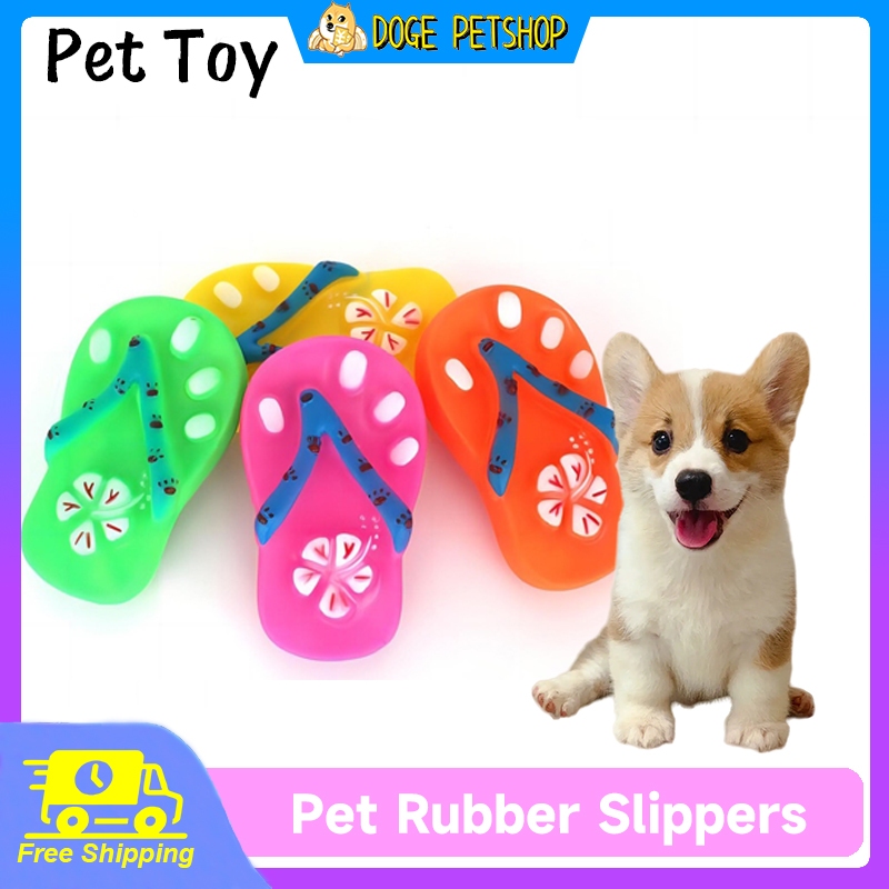 Doge Pet Dog Toy Flip Flops Rubber Pvc Safe Non-Toxic Healthy