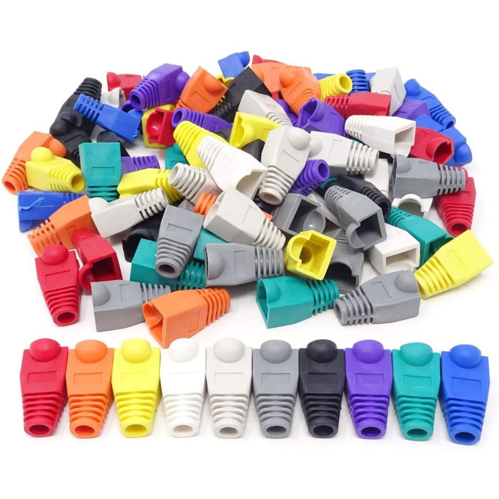 RJ45 Boots Cover Soft Plastic Ethernet Network Plug Sheath Cable Ends ...