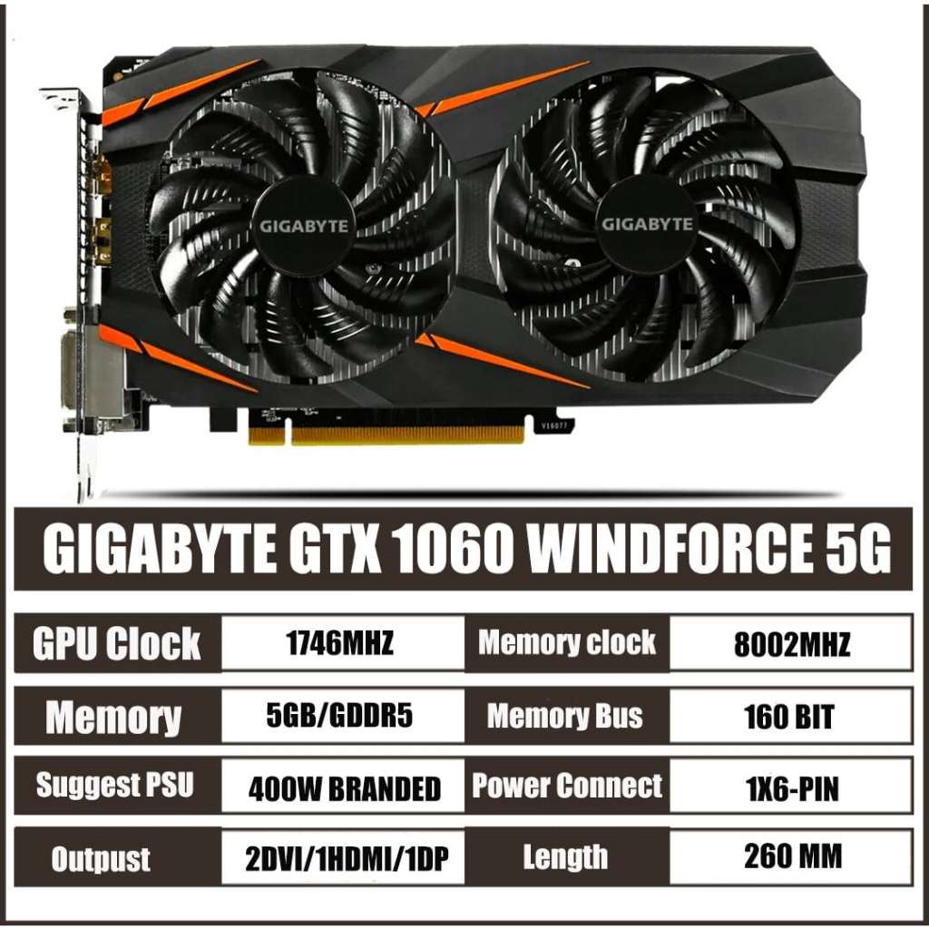 USED GTX1060 GPU NVIDIA GRAPHICS CARDS