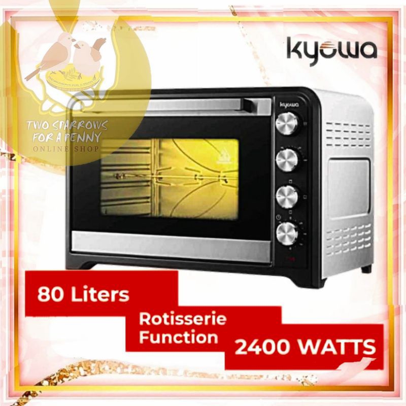 Kyowa 80L Electric Oven (Stainless body) with Rotisserie Shopee Philippines