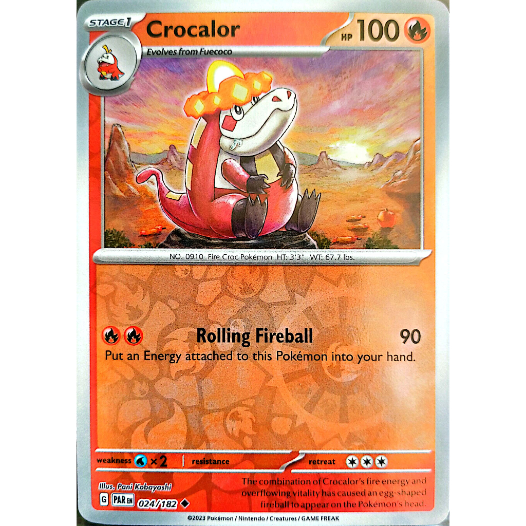 Pokemon TCG Crocalor 024/182 Paradox Rift | Shopee Philippines