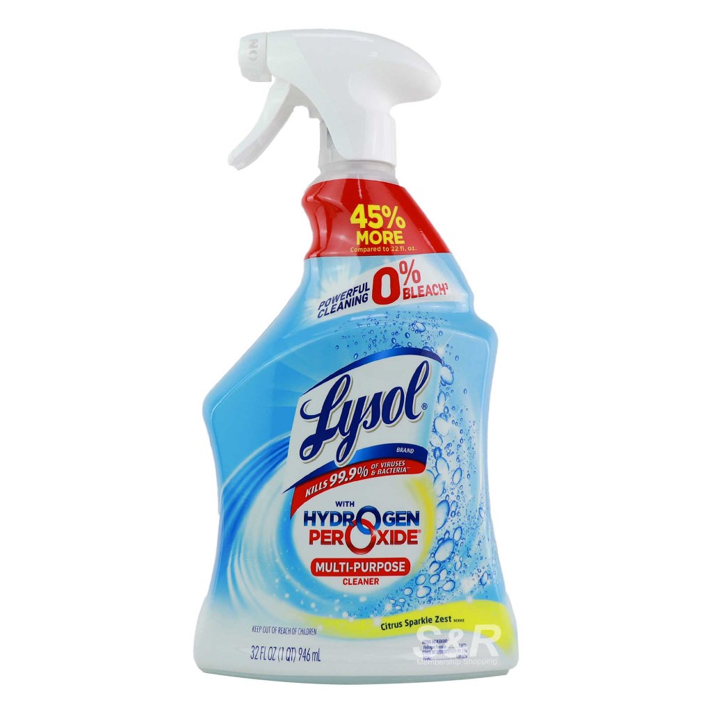 Lysol With Hydrogen Peroxide Citrus Sparkle Zest MultiPurpose Cleaner
