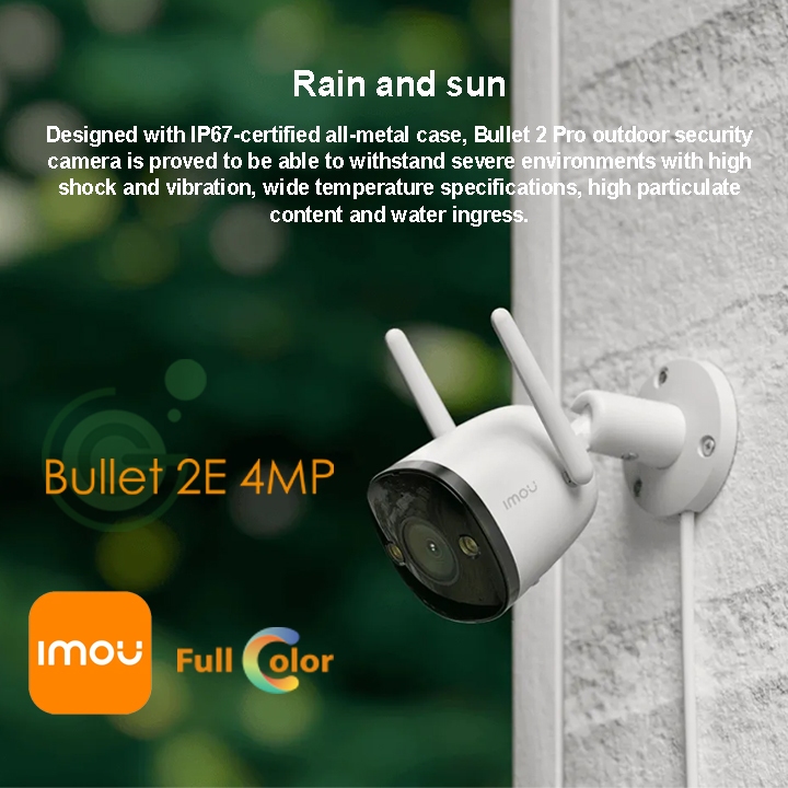 IMOU Bullet 2E 2MP/4MP, Outdoor Wi-Fi CCTV, 2.8mm Fixed Lens, Night ...