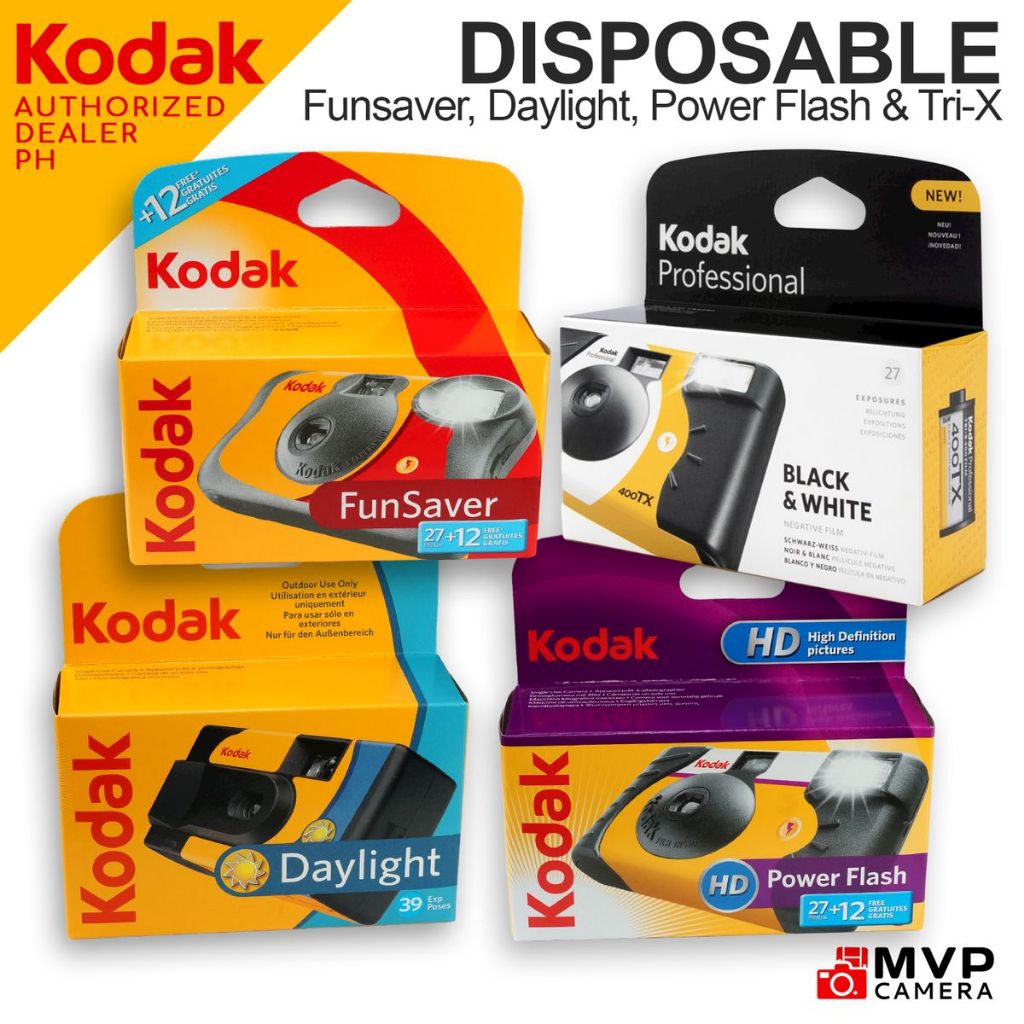 KODAK Disposable Film Cameras Funsaver Daylight Power Flash TRI X 400