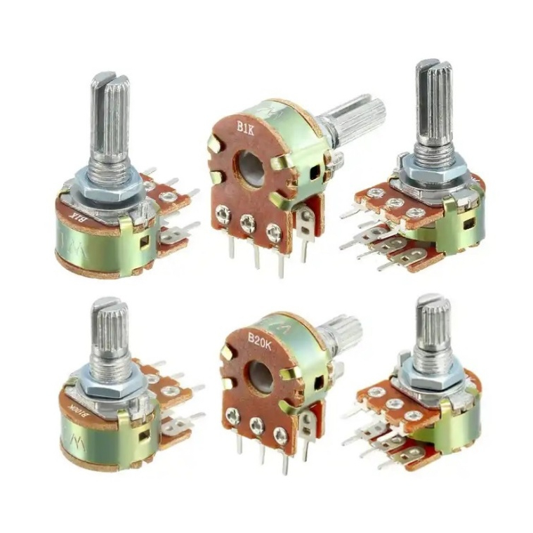 2Pcs/Lot 15mm 20mm Shaft Amplifier Mono / Stereo Potentiometer 50k