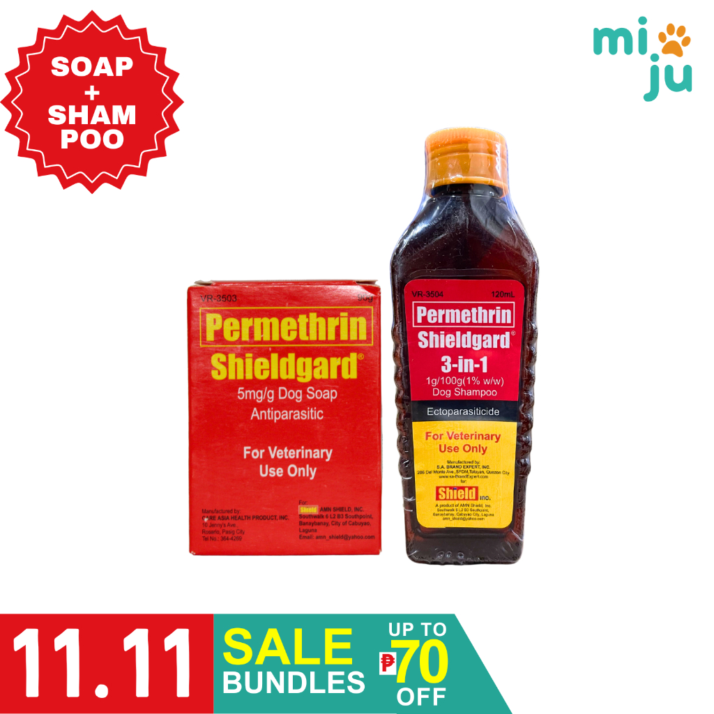 [1+1 BUNDLE] Permethrin Shieldgard Dog Soap and Shampoo | Shopee ...