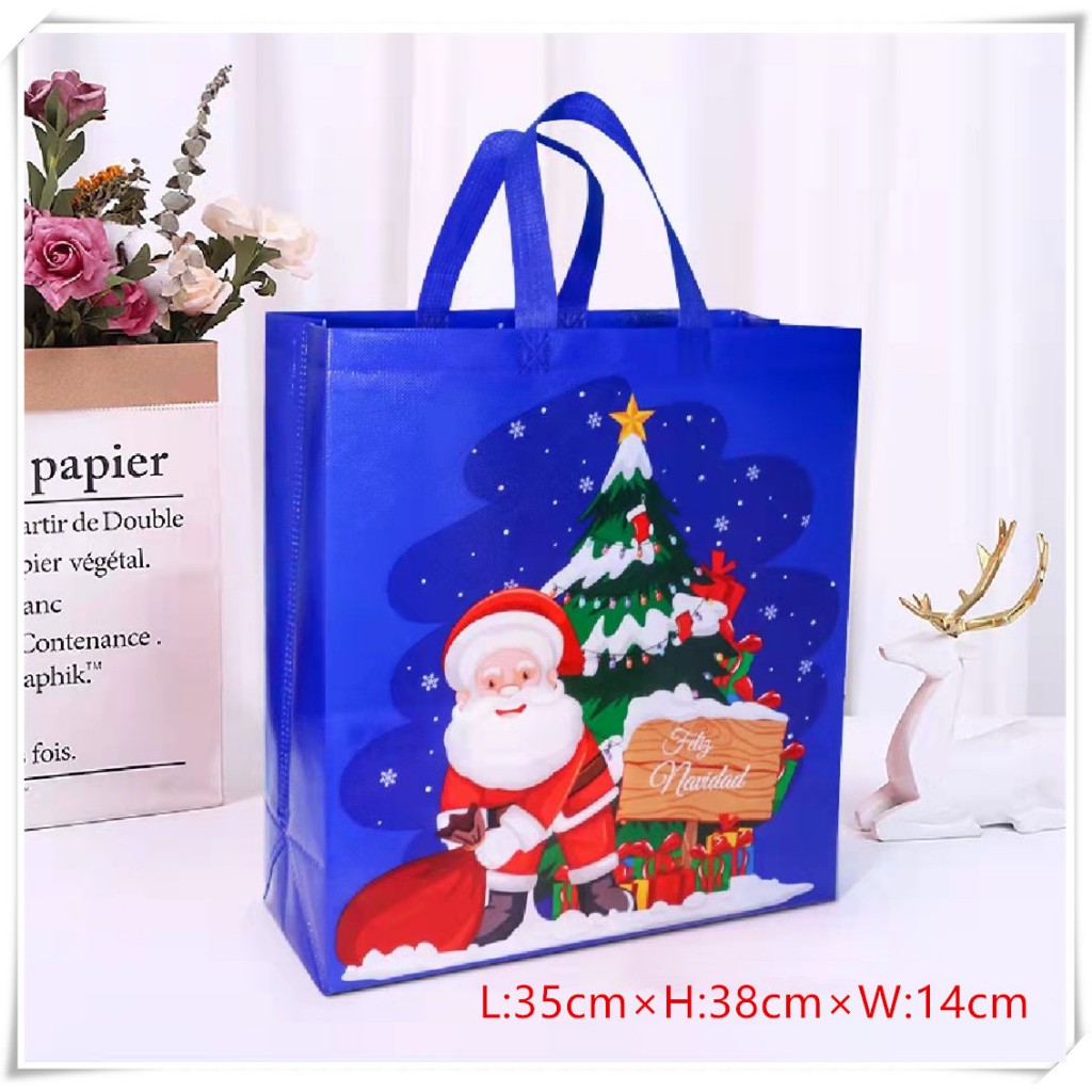 【1pc/4pcs】FM04# Upscaled Non-Woven Christmas Bag New Year Bag Holiday Gift  Bag ECO Bag Tote Bag
