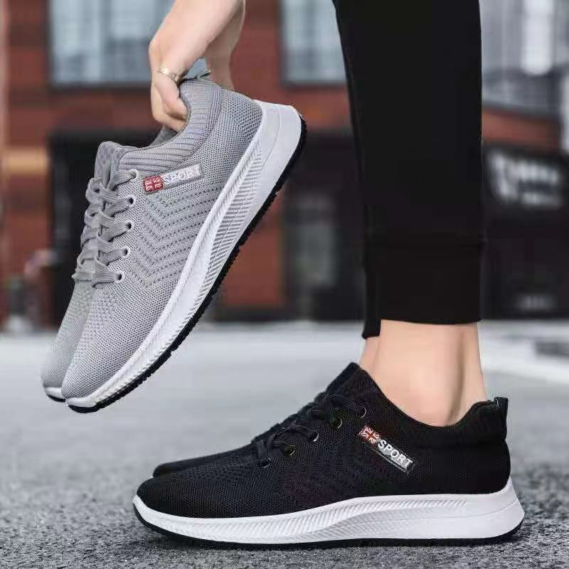 HSMQHJWE Black Walking Shoes For Men Shoes For Men Casual Slip On Leather  Women Ladies Breathable Mesh Air Cushion Mesh Casual Lightweight Soft  Bottom Lace Up Running Shoes Men'S Walking Shoes Slip 