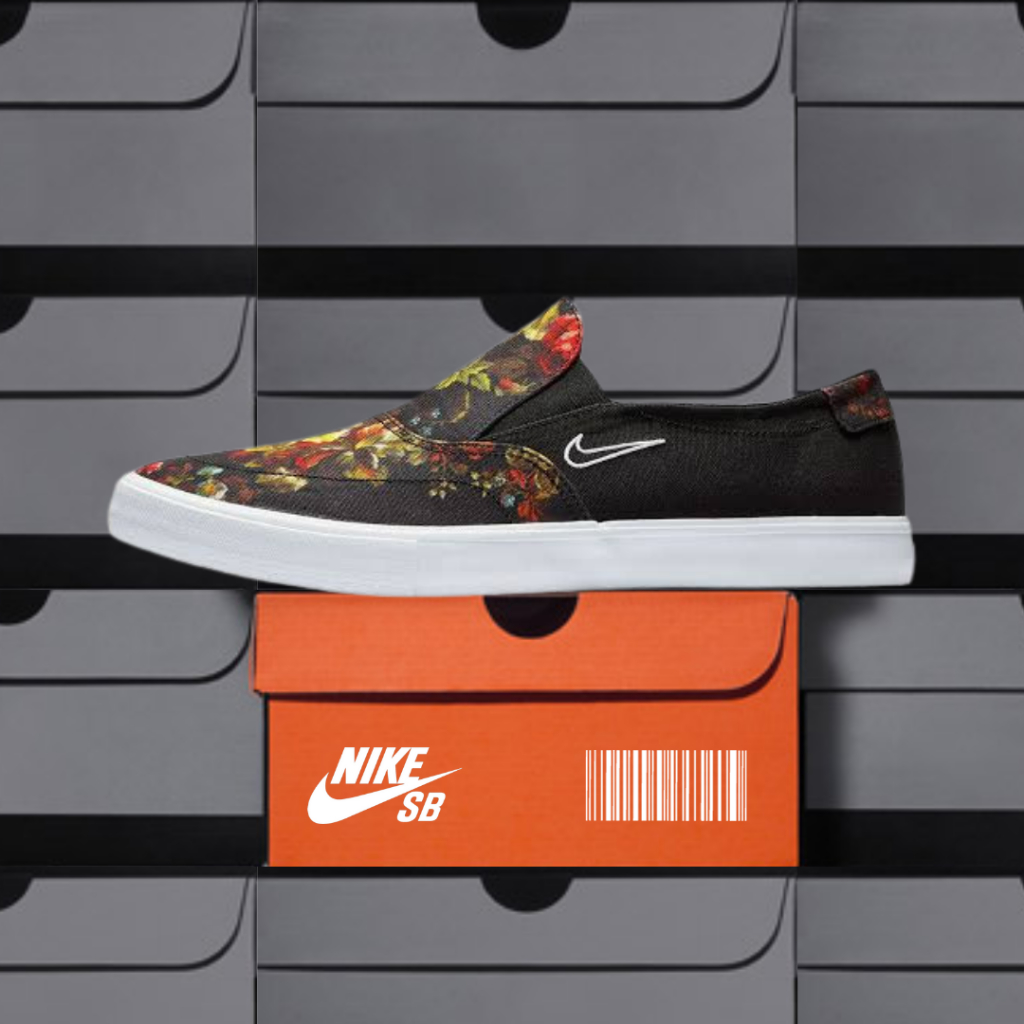 Nike sb cheap slip on floral