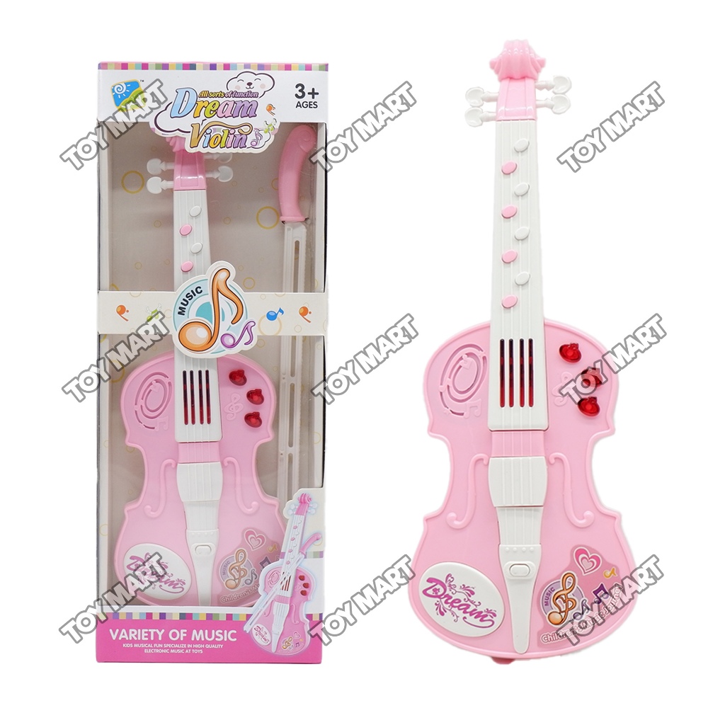 Dream Violin Children Musical Violin Light Sound with 12 Music Demo