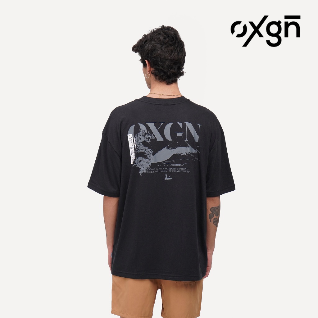 OXGN Graphic Print T-Shirt For Men (Black) | Shopee Philippines